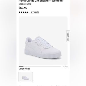 Women’s Puma carina 2.0 sneaker